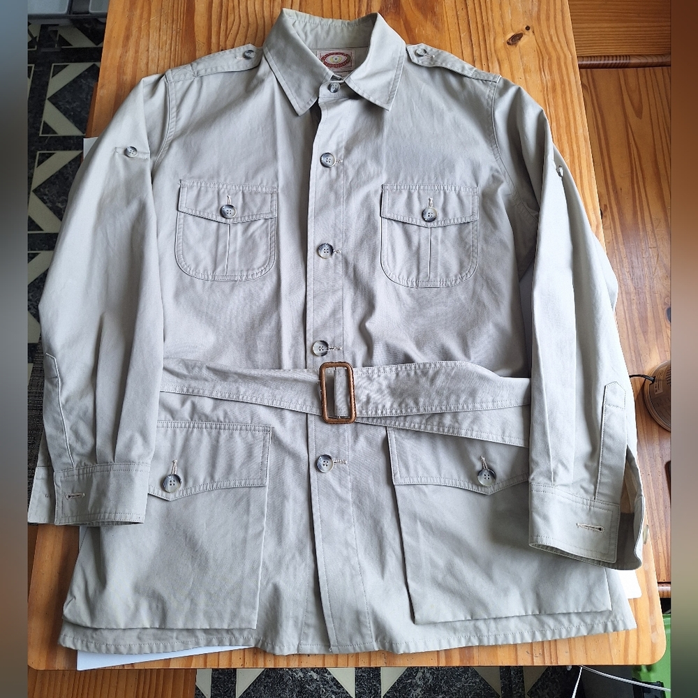 VINTAGE BANANA REPUBLIC Safari Jacket Field Barn Coat Belted Cotton 44